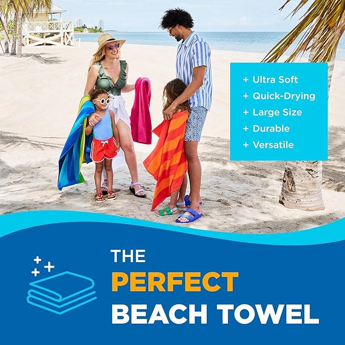 Kaufman - Personalized Velour Beach and Pool Towel 100% Cotton 30in X 60in Solid Color Bath Towel Embroidered (Green/Yellow)