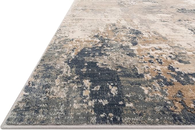 Loloi Teagan Collection TEA-06 Sand/Mist 3'-4" x 5'-7" Accent Rug, Large, Soft Neutral Rug, High-Traffic for Living Room, Bedroom, Home Office, Dining Area