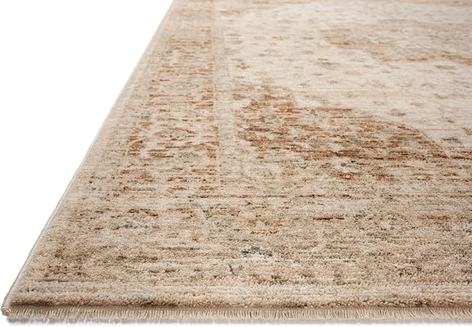 Loloi Magnolia Home by Joanna Gaines Junie Collection JUE-04 Natural/Clay 11'-6" x 15'-7", .38" Pile Height, Area Rug
