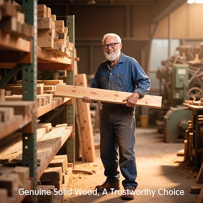 Hokway Wood Queen Bed Frame-No Wobble,Noise-Free,Easy Assembly with Precise Holes,12 in Wood Slat Support,No Box Spring Needed,Natural