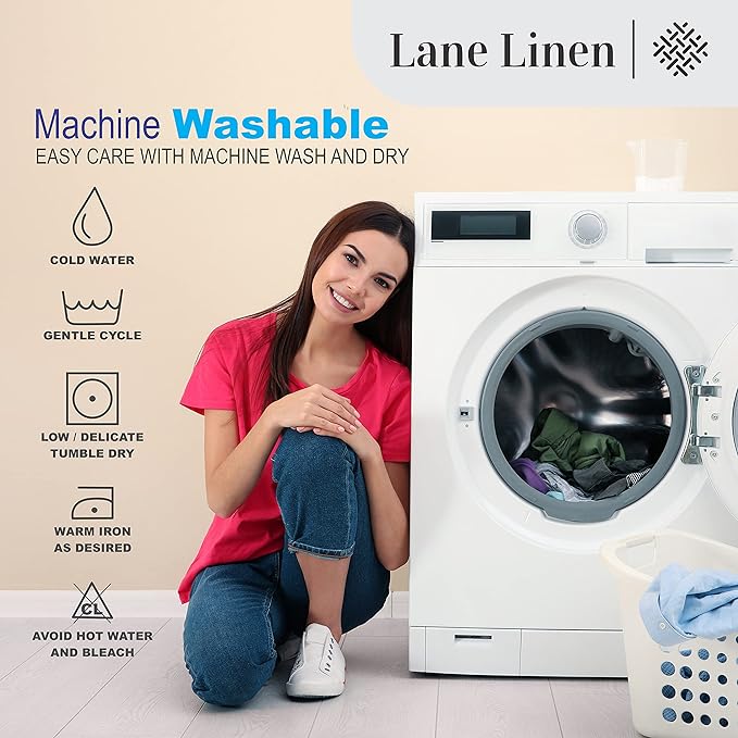 LANE LINEN 100% Egyptian Mercerized Cotton Sheets Full Size Bed, Eco Friendly No Pill Fade Resistant 15 Iinch Deep Pocket Full Bed Sheets Elegant Jaquard Swiss Dot - Mineral