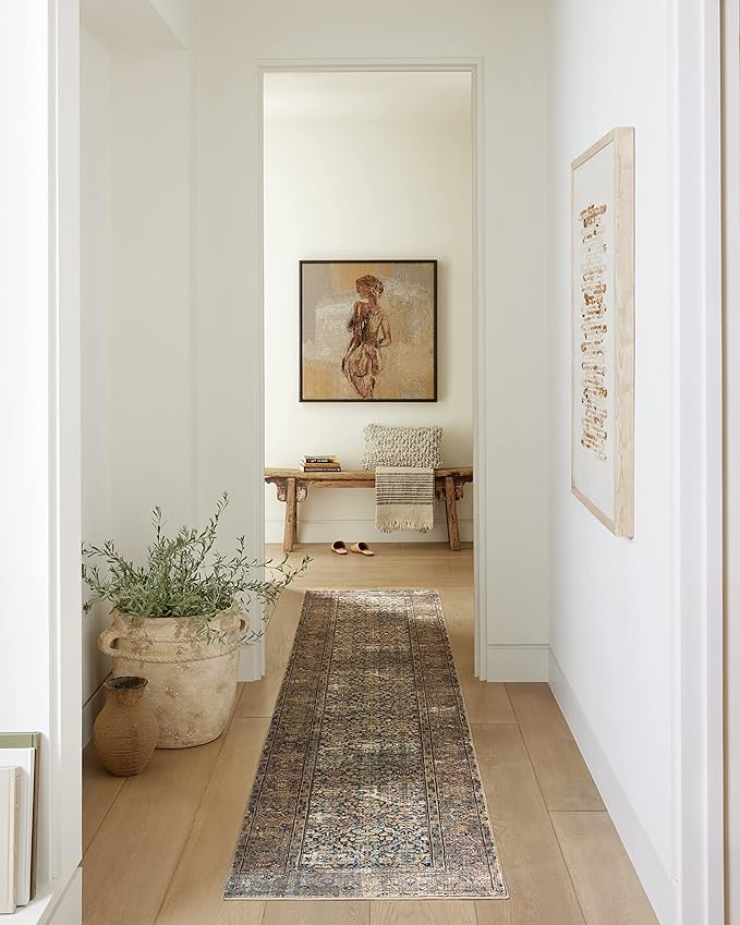 Loloi Amber Lewis Morgan Collection MOG-03 Denim/Multi 8'-3" x 11'-3" 38" Thick Area Rug feat. CloudPile, Neutral, Room Décor, Vintage Inspired, Livingroom, Bedroom, Dining Area