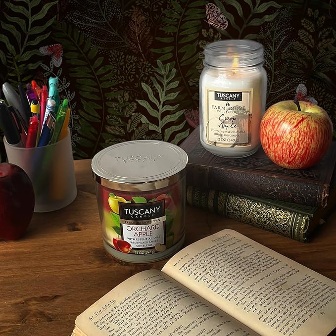 Tuscany Candle Crisp Apple Scented Candle, 12 oz – Farmhouse Collection