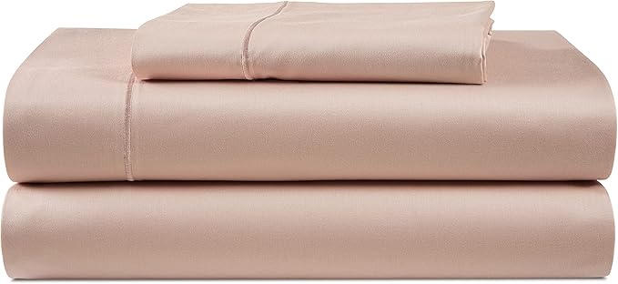 LANE LINEN Luxury 100% Egyptian Cotton Bed Sheets Twin Size, Fully Elasticized Reinforced 15 Inch Extra Deep Pocket Twin Sheets, Soft & Comfy Sateen Weave for Silky Finish - Sepia Rose