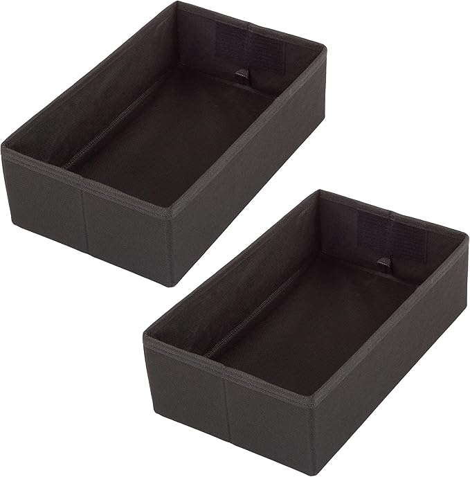 Lavish Home Ottoman Set of 2 - Ottoman Foot Rest, Linen Chest, or Storage Bench Set - 30in Ottomans for Living Room, Bedroom, Dorm Storage (Dark Gray)