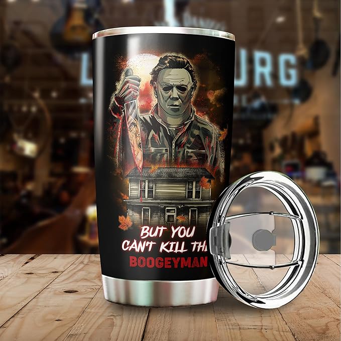 MARSANA Horror Tumbler - 20oz Stainless Steel Halloween Cup - Horror Mug - Gift for Adults