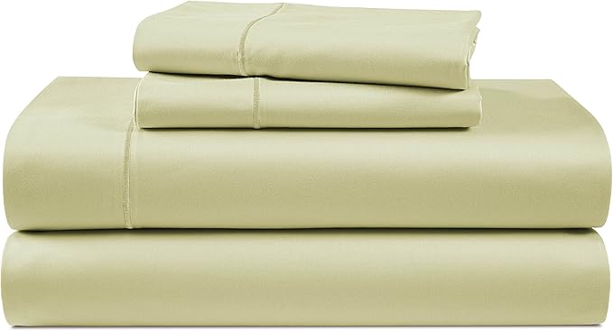 100% Egyptian Cotton King Size Sheets Set – Silky Sateen Weave for Winter Sleep Comfort, Buttery Soft & Durable Christmas Sheets King Size, Snug Fit 15" Deep Pocket, Hotel Comfort at Home - Mineral