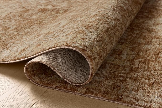 Loloi Magnolia Home by Joanna Gaines Junie Collection JUE-01 Clay/Natural 11'-6" x 15'-7", .38" Pile Height, Area Rug