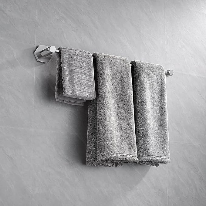 GERZWY 24 Inch Bath Towel Bar Brushed Stainless Steel Bathroom Towel Holder, Heavy Duty Wall Mounted Towel Rack
