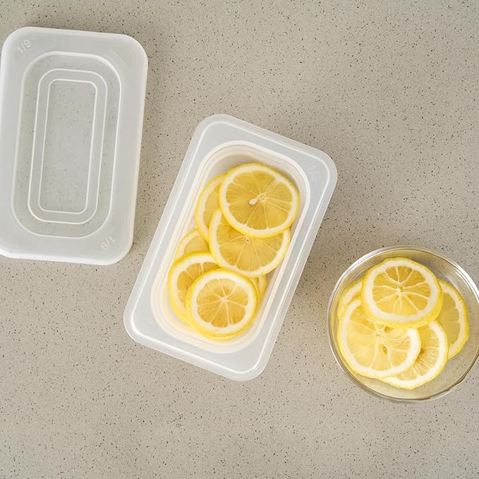 Restaurantware Food Storage Container 1 Pack of 6.8 x 4.2 x 2.5 Inches Plastic Stackable Storage Box White Reusable Label Container Dishwasher Safe For Restaurants And Kitchens