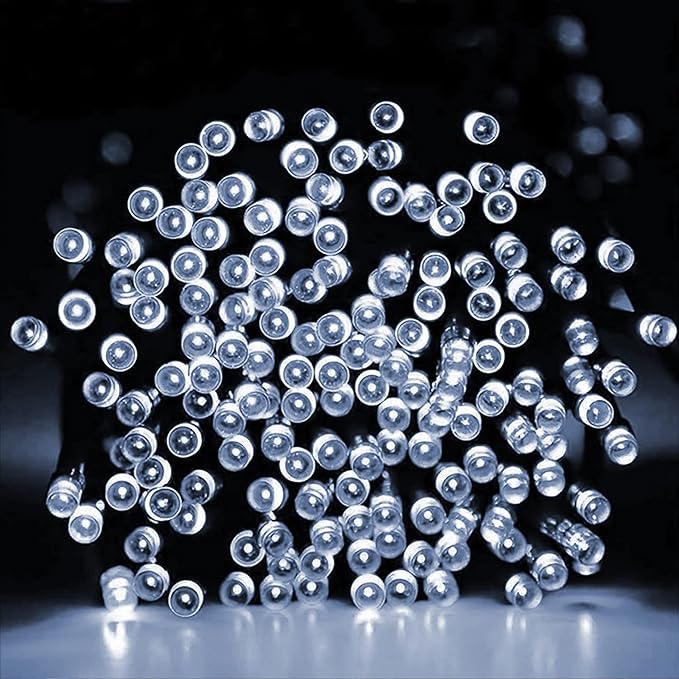 Dazzle Bright Christmas String Lights, 132FT 400 LED Connectable Green Wire 8 Modes String Lights, Waterproof Christmas Lights for Indoor Outdoor Patio Party Wedding Decorations, White