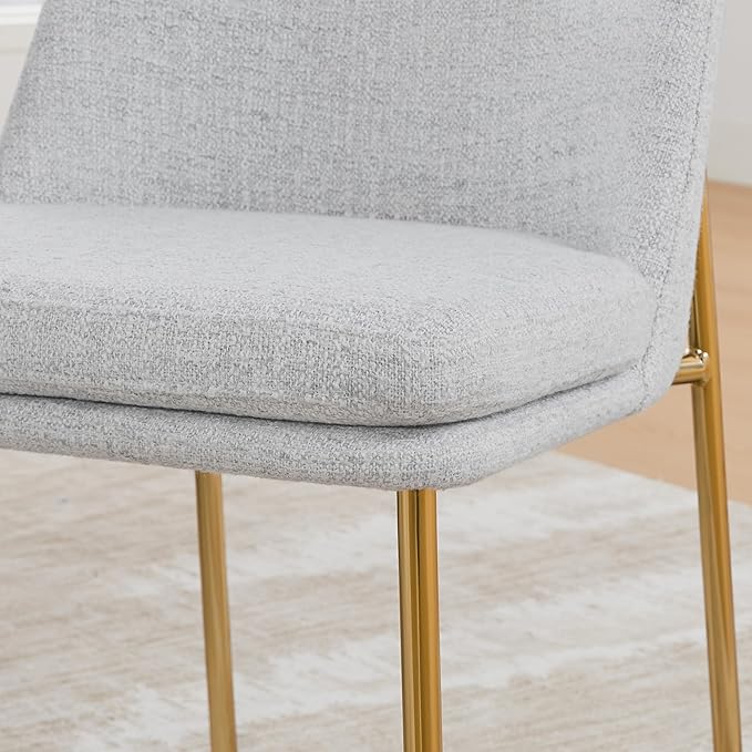 CHITA Modern Dining Chairs Set of 3, FSC Certified Metal Dining Chair for Dining Room, Light Gray