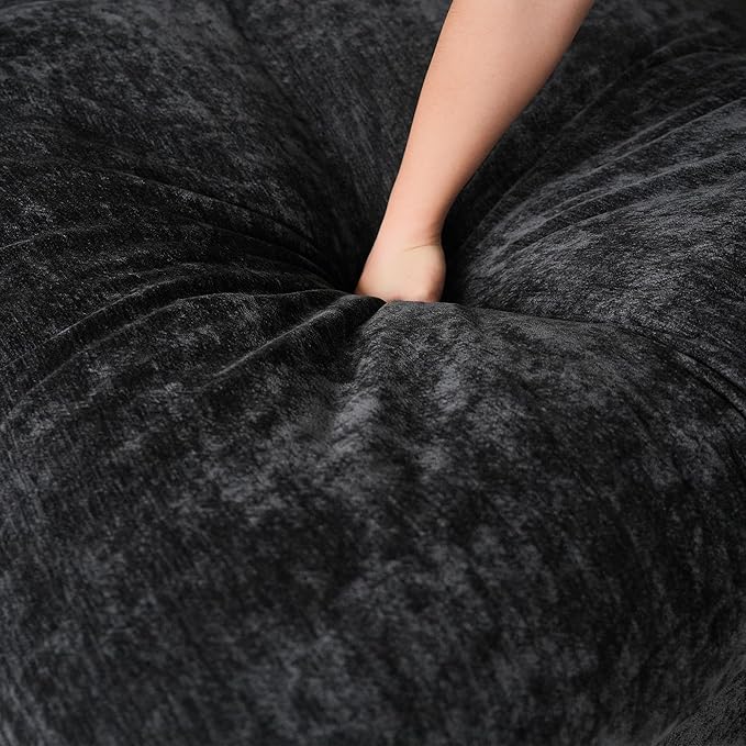 JACH U Shape Sectional Couches for Living Room, Modular Sofa with Chaise Ottomans, Cloud Sectional Couch, Sofa Covers Washable, Minimalist Couch for Living Room, Apartment, Black