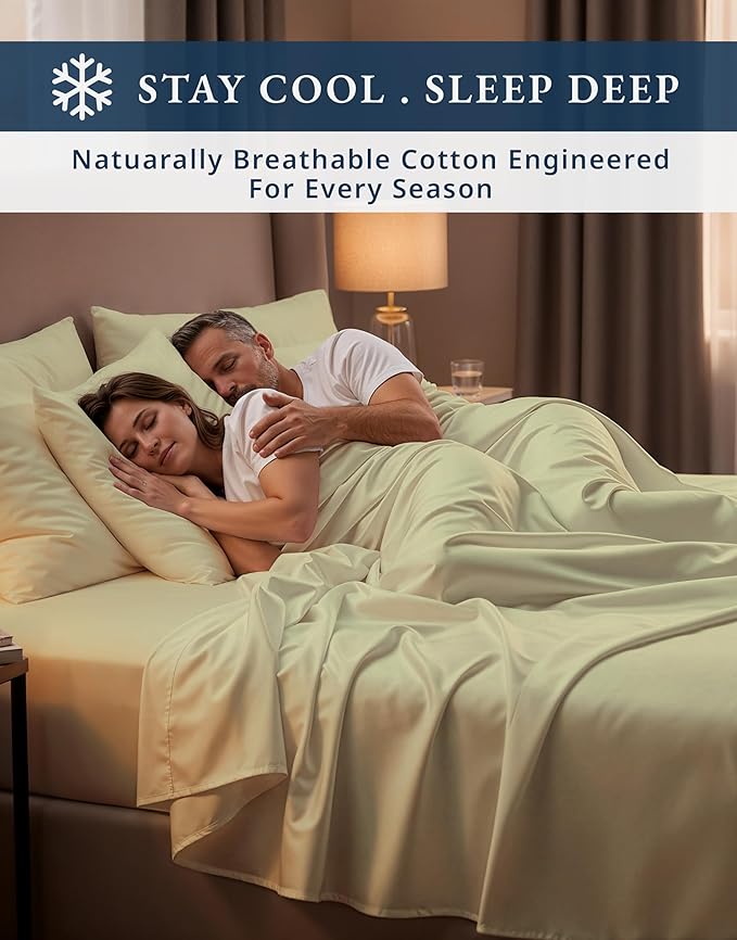 LANE LINEN 100% Egyptian Cotton Sheets, Sustainably Produced Eco Friendly Luxury Hotel Like Thick sábanas Twin, 15 inch Reinforced French Seam deep Pocket Bed Sheets Twin - Sea Foam