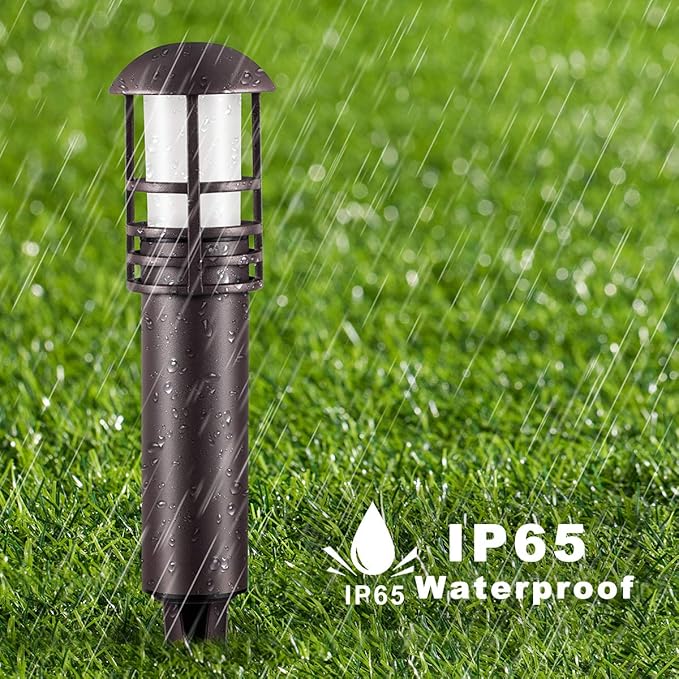 Outdoor Landscape Lighting - Low Voltage Garden Pathway Lights for Yard and Driveway, Aluminum Construction, Waterproof 12V 3W 3000K Warm-Yellow (4-Pack)
