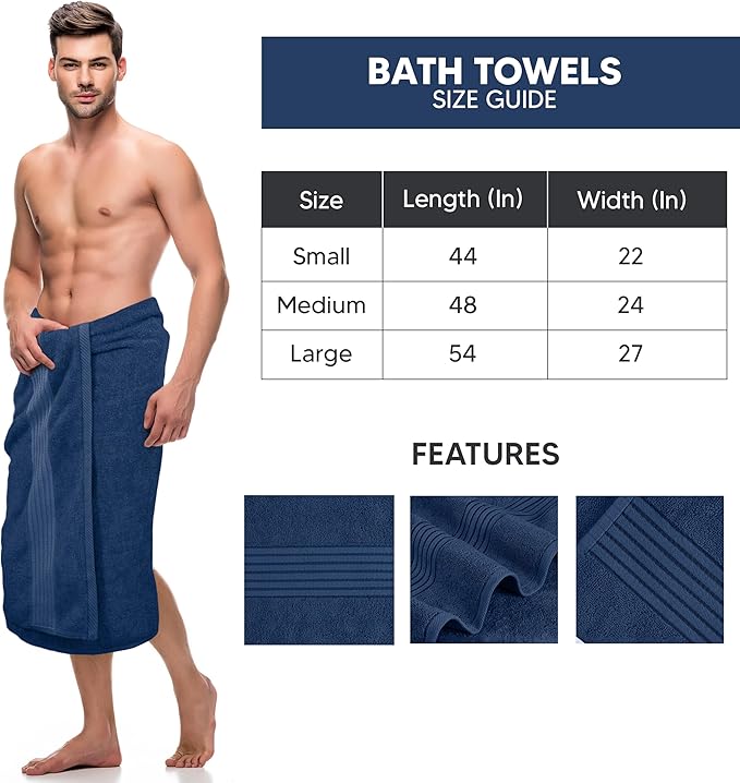 Utopia Towels Luxurious Bath Towels Set, 4 Pack, 27 x 54 Inches – 100% Ring Spun Cotton, Thick, Plush, and Fast-Drying, Designed for Premium Hotels, Spas, and Homes, Navy