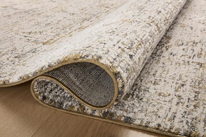 Loloi Amber Lewis Alie Collection ALE-05 Gold/Beige 5'-3'' x 7'-9'', .13'' Pile Height, Area Rug