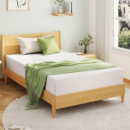 EGOHOME Full Size Memory Foam Mattress, 10 Inch Bed Mattress in a Box with Cooling Green Tea Gel, Relieve Pressure with Medium Support, CertiPUR-US Certified, 75''L x 54''W, White