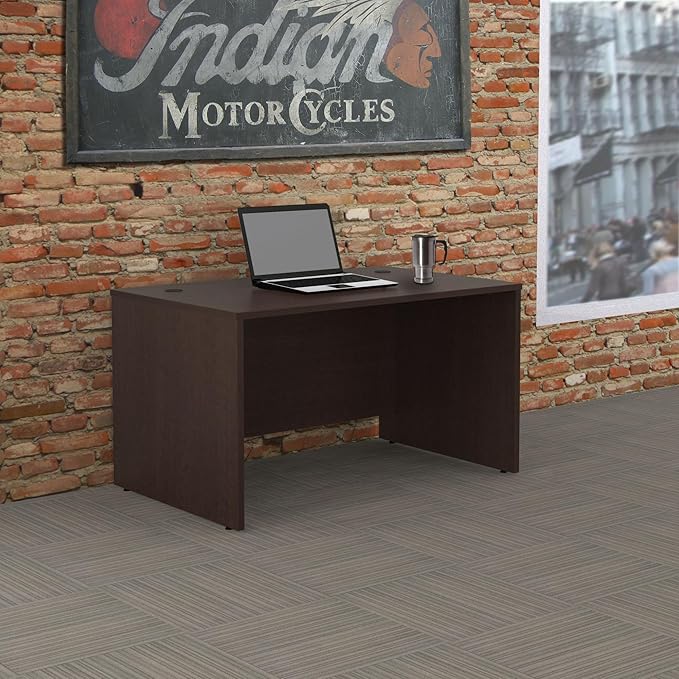 Bush Business Furniture Series C 48W x 30D Shell Desk in Mocha Cherry, Office Workstation for Professional Use, Compact Desktop Solution for Workspace