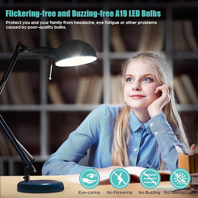 LED Light Bulbs 100W Equivalent 1500 Lumens, A19 13W 4000K Neutral White Non-Dimmable, Super Bright No Flicker Standard E26 Edison Screw Bulbs for Home, Bedroom, Office Lamp, 12-Pack