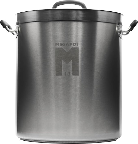 Northern Brewer - Megapot Stainless Steel Brew Kettle with Volume Markings (10 Gallon Plain)