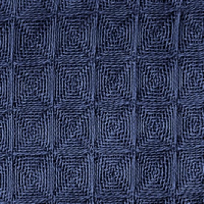 UCHINO Waffle Twist Cotton Weave Washcloth Towel for Bathroom Lightweight Absorbent Quick Dry Honeycomb Texture Solid Terry Loop Reverse 13" x 13", 1 Wash Cloth, Indigo