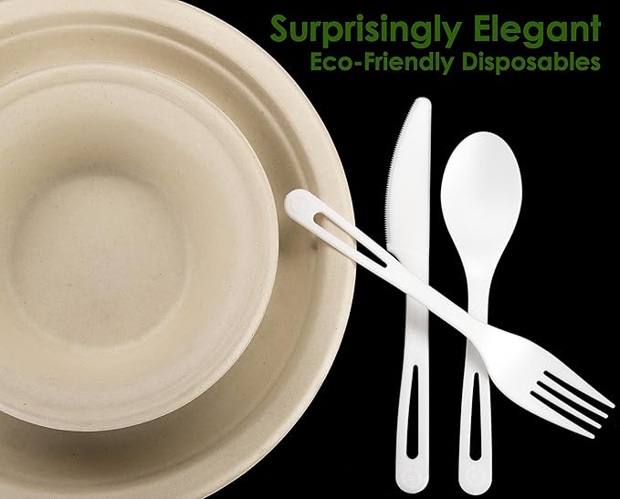 Durable Biodegradable Leak-Proof 11.5 oz Disposable Bowls 25 Pk. Sturdy, Plant-Based Gluten-Free Compostable Wheatstraw Fiber Container, Eco-Friendly, Microwavable and Safe for Hot Cold or Pet Foods.