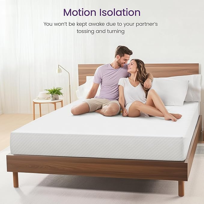 GAESTE 6 Inch Queen Cooling Memory Mattress Medium Firm CertiPUR-US Certified Foam, Pressure Relief & Cool Sleep Mattress-in-a-Box Comfort & Supportive Fiberglass Free (Queen, 6 in)