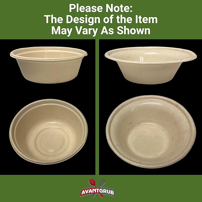 Durable Biodegradable Leak-Proof 11.5 oz Disposable Bowls 25 Pk. Sturdy, Plant-Based Gluten-Free Compostable Wheatstraw Fiber Container, Eco-Friendly, Microwavable and Safe for Hot Cold or Pet Foods.