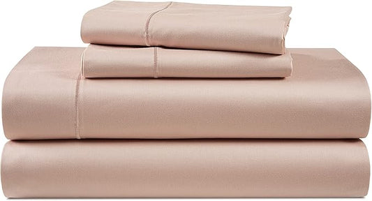 100% Egyptian Cotton King Bed Sheets – Silky Sateen Weave for All Season Comfort, 15" Deep Pocket King Sheets Set, OEKO-TEX Certified, Machine Washable, Soft Durable Hotel Comfort at Home - Sepia Rose