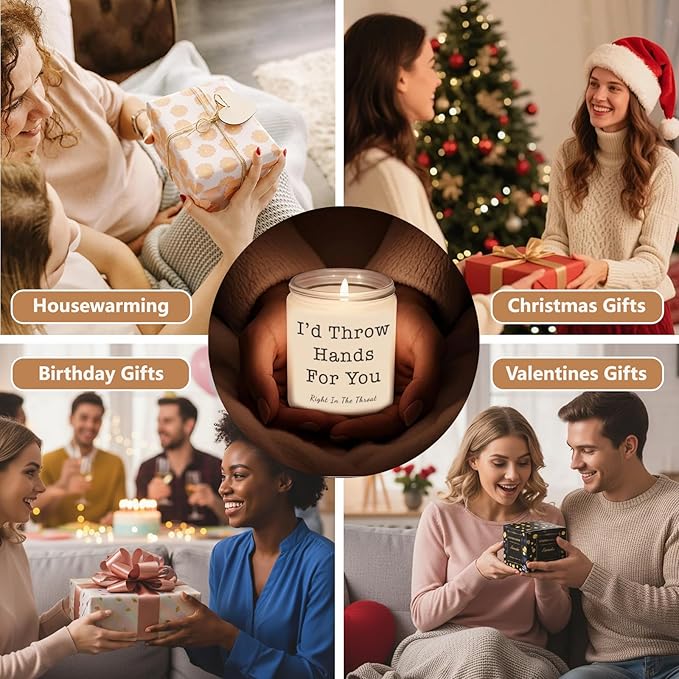Gifts for Women, Birthday Gifts for Women, Unique Friendship Christmas Gift for Womens, Mom, Best Friend, Her, Sister, Bestie, Funny Lavender Scented Candles with Replaceable Stickers Gift Ideas