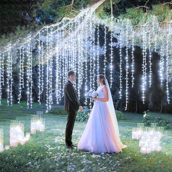200 LED Christmas String Lights 66ft White Christmas Lights Outdoor Clear Wire Waterproof 8 Modes Connectable Twinkle Fairy String Lights Plug in for Bedroom Room Wedding Decorations, Cool White