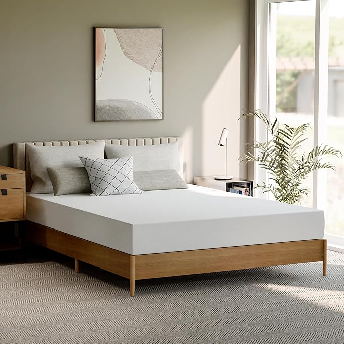 GAESTE 8 Inch Queen Cooling Gel Memory Foam Mattress for Cool Sleep Medium Firm CertiPUR-US Certified Foam, Mattress in a Box Pressure Relief Removable Cover No Fiberglass (Queen, 8 in)