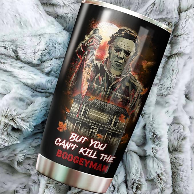 MARSANA Horror Tumbler - 20oz Stainless Steel Halloween Cup - Horror Mug - Gift for Adults