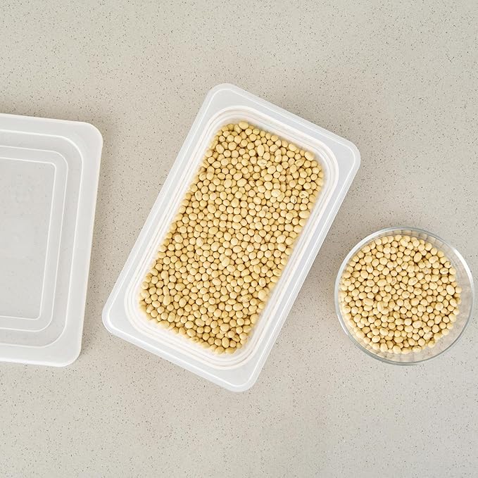 Restaurantware Food Storage Container 1 Pack of 10.3 x 6.2 x 5.9 Inches Plastic Stackable Storage Box White Reusable Label Container Dishwasher Safe For Restaurants And Kitchens