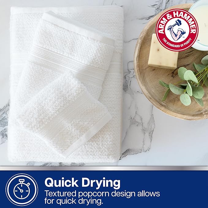 Arm & Hammer Quick Dry Hand Towels, 2 Piece, Khaki