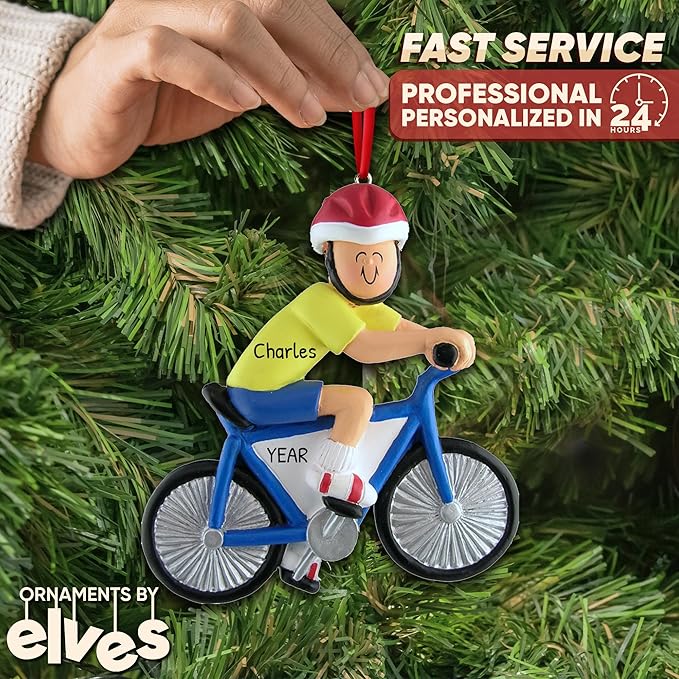 Personalized Bicycle Ornament 2025 - Dirt Track Racing Ornament Mountain Bike Christmas Cyclist Dirt Bike Christmas Vehicle Decorations Ornaments for Tree