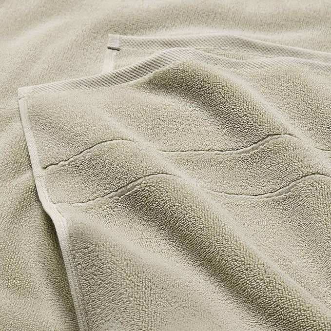 Brooklinen Super-Plush Turkish Cotton Bath Towels - Set of 4 - Cotton, 820 GSM, Highly Absorbent, Machine Washable, Perfect for Home & Bathroom (30" x 58", Stone)