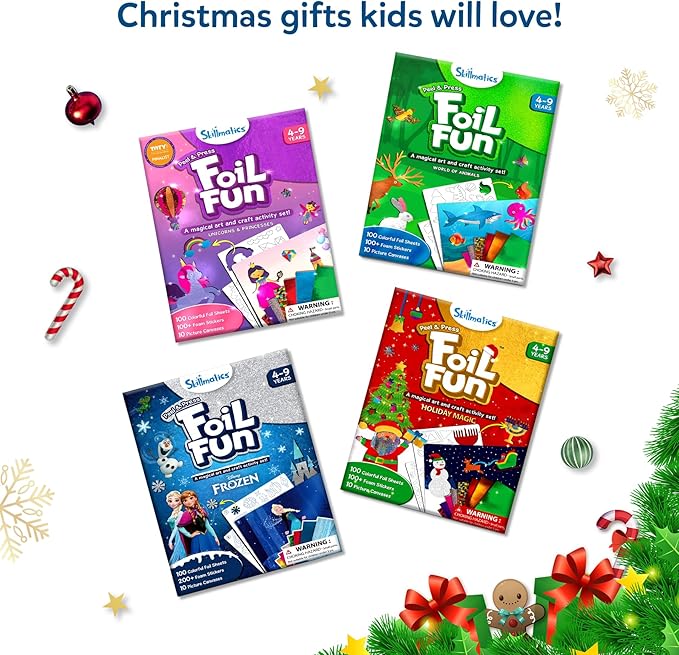 Skillmatics Foil Fun - Space, No Mess Art for Kids, Craft Kits & Supplies, DIY Creative Activity, Travel Toys, Gifts for Boys & Girls Ages 4, 5, 6, 7, 8, 9