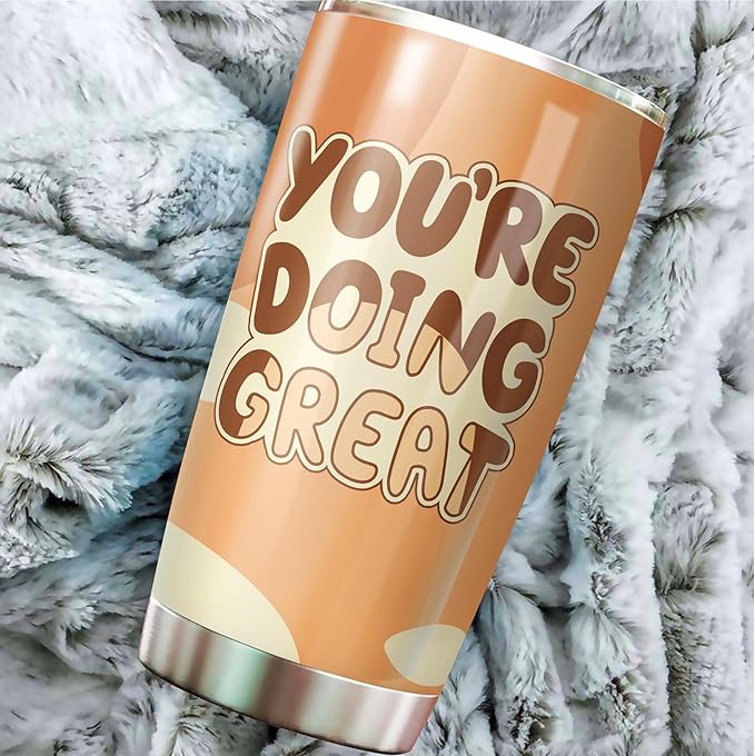 MARSANA Gifts for Mom - Mom Tumbler - Coffee Cup fors Mother from Daughter or Son - Mom's Coffee Cup - Gift for Mother's Day - Present to Women and Wife - You're Doing Great Tumbler 20 Oz