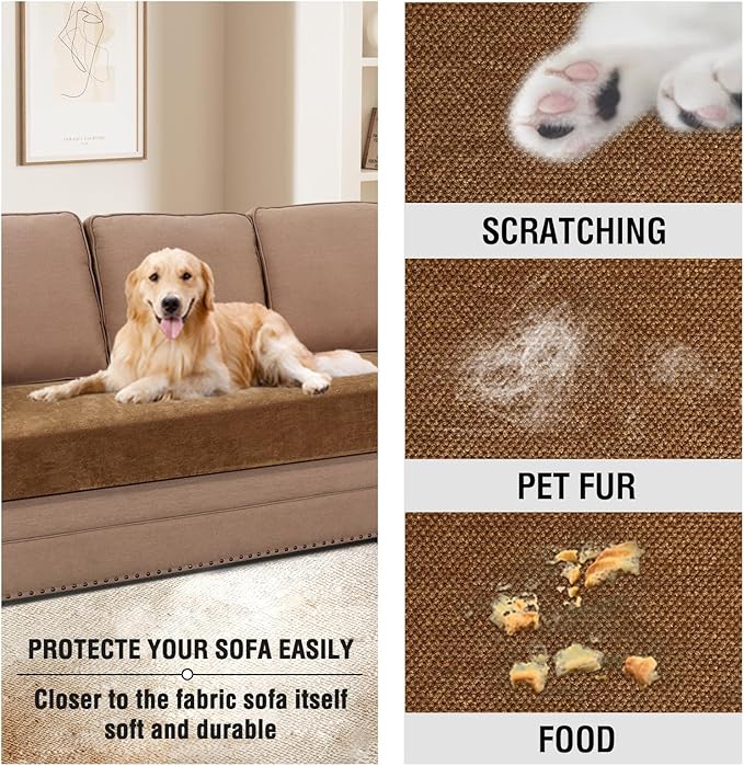 H.VERSAILTEX Loveseat Slipcovers for 2 Cushion Couch Stretch Chenille Couch Cover for Dogs Washable Thick Soft Couch Cushion Covers for Sofa(2 Seater Loveseat Cushion Cover,Caramel)