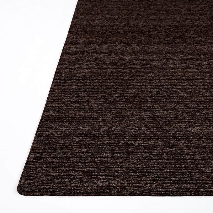 Non Slip Brown Solid Rubber Back Thing Runner Rugs for Living Room 2x7 for Kitchen, Rug for Bedroom and Hallway, Stain Resistant Easy Cleaning Non Shedding Carpet Brown 2 x 7