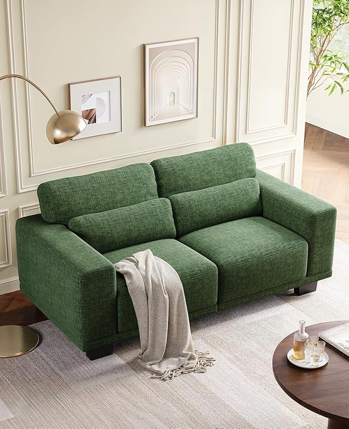 Amada 65" Loveseat Sofa, 2 Seater Couch with Deep Seats and Wide Armrests for Living Room, Comfy Couch with Removable Washable Covers, Easy Assembly