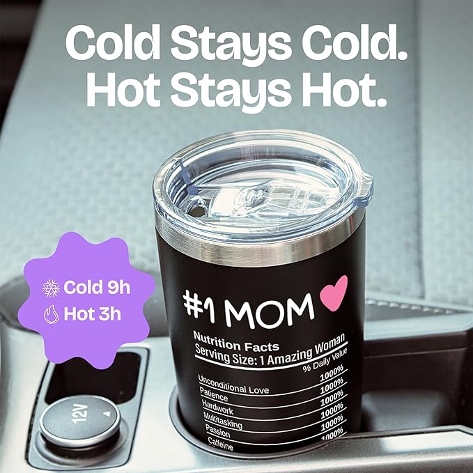 Christmas Gifts for Mom from Daughter - Having Me As a Daughter Is the Only Gift You Need 20oz Black Insulated Tumbler - Mom Birthday Gift for Mother Present from Daughters Unique Idea for Parents