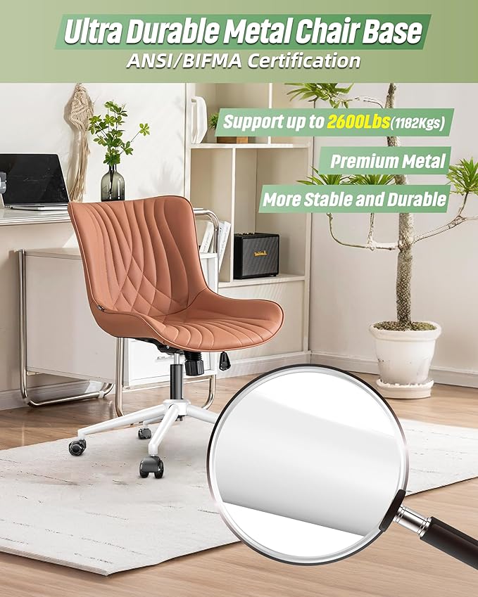 Sytopia 24'' (60 cm) Swivel Chair Base Replacement, Heavy Duty Metal Base (2600 lbs), Fits Most Office Chairs, Compatible with Universal Casters and Gas Cylinders, Shell White