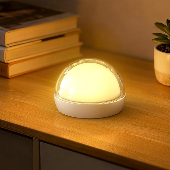 ZEEHOO Rechargeable Night Light, Portable Wireless Charging Egg Lamp, 2000mAh, Dimmable LED Night Light (8 Colors, 4 Modes), Mini Light for Kids, Toddler, Gift,Christmas Decorations