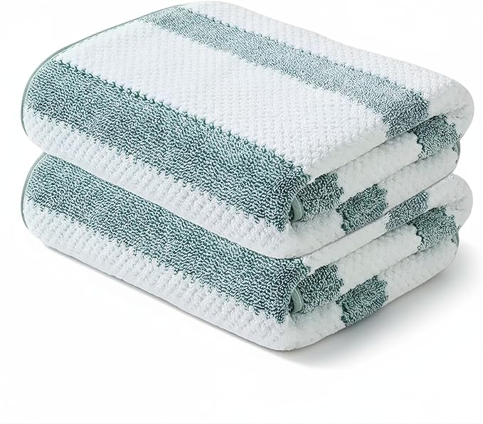 2-Pack Microfiber Bath Towels (27x54 Inches) - Ultra Soft & Quick Dry, 3X Absorbency, Lightweight for Gym, Yoga, Travel & Spa - Perfect for Home, Fitness & Post-Workout