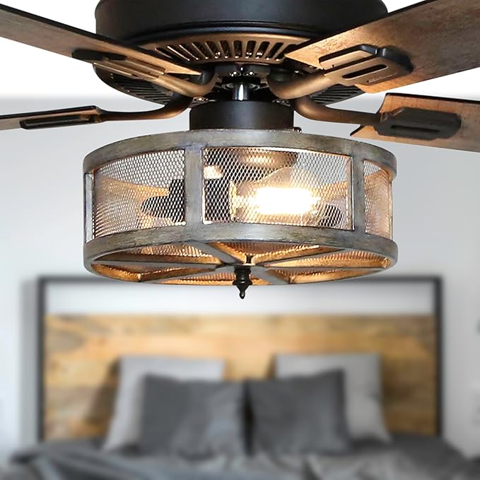 RIVER OF GOODS 52" W LED Indoor Oil Rubbed Bronze WiFi Smart Ceiling Fan Compatible with Amazon Alexa and Google Home
