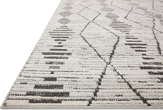 Loloi Kamala Collection KAM-02 Charcoal/Dove 2'-7" x 10'-0" Runner Rug