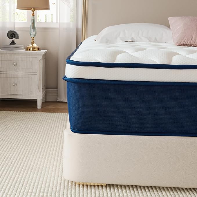 Full Size Mattress - 10 inches Gel Memory Foam Hybrid Mattress in a Box, Pocket Springs, Medium Firm, Pressure Relief & Motion Isolation, 100 Nights Trial, 55 * 75 Inch